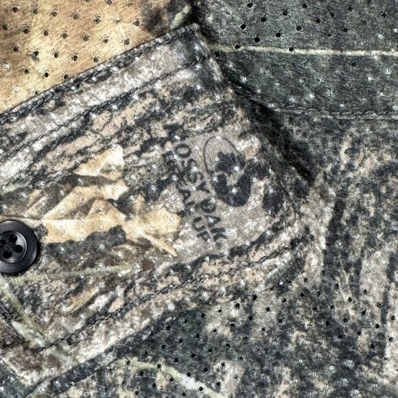 RedHead Mens Mossy Oak Break Up Camouflage Hunting Lightweight Camo Button Shirt - Picture 4 of 8